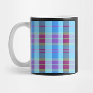 Neon Aesthetic Evander 1 Hand Drawn Textured Plaid Pattern Mug